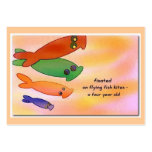 Flying Fish Kites Haiku Art ACEO Trading Card Business Card