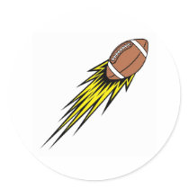 Flying Football Round Sticker