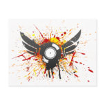 Flying Graffiti Record - Music Audio DJ Vinyl postcards