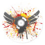 Flying Graffiti Record - Music Audio DJ Vinyl Round Stickers