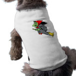 Flying Green Witch in Red Shoes Pet Tee