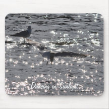 Flying Gull & River Sunlight 2 Photo Mousepad