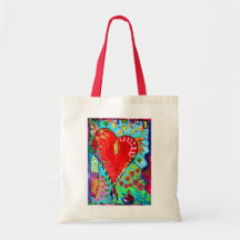 Flying Heart Canvas Bags