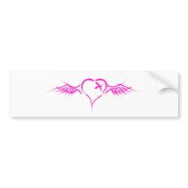 Flying Heart - Emo Alternative Grunge Rock Punk Bumper Sticker
