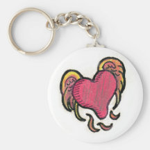 Flying Heart Keychain