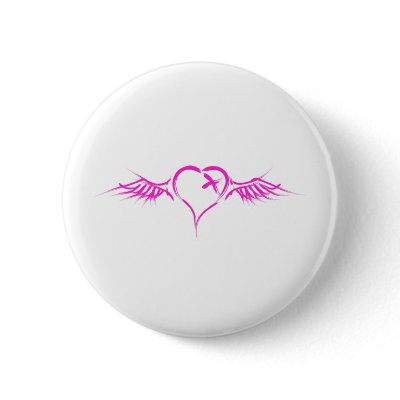 Flying Heart Pin by RAWRoutloud
