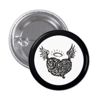 Flying Heart Pinback Buttons