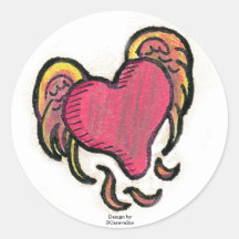 Flying Heart Sticker