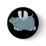 Flying Hippo Pinback Buttons
