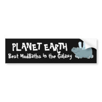 Flying Hippo: Planet Earth Bumper Sticker