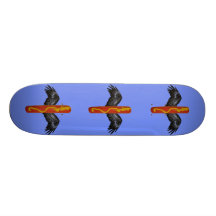 " Flying Hot Dogs " Custom Skate Board