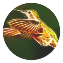Flying Hummingbird Round Sticker