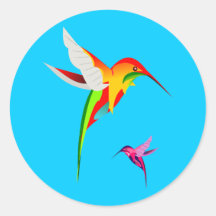 Flying Hummingbirds Stickers