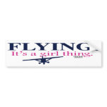 FLYING: IT'S A GIRL THING by Flying Diva Mary Ford bumper stickers