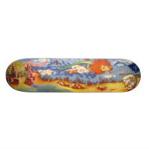 Flying Lion Street Art Skateboard