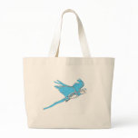 Flying macaw skeleton canvas bags