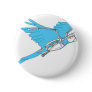 Flying macaw skeleton buttons