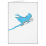 Flying macaw skeleton cards