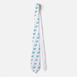 Flying macaw skeleton neckties