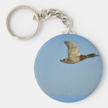 Flying Mallard Duck Art for Wildlife lovers Key Chain