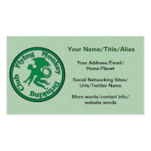 Flying Monkey Drinking Club Business Card Template
