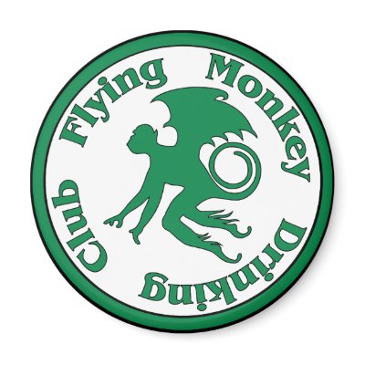 Flying Monkey Drinking Club Refrigerator Magnet by orsobear