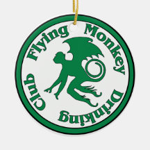 Flying Monkey Drinking Club Ornaments