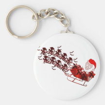 Flying Monkey Santa Key Chain