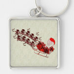 Flying Monkey Santa Keychains