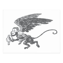 Flying Monkeys Fairy Tale Fantasy Creature Post Cards