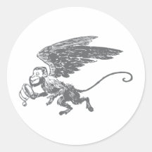 Flying Monkeys Fairy Tale Fantasy Creature Sticker