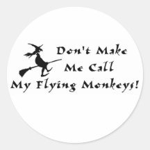 Flying Monkeys Round Stickers