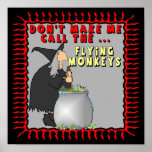 Flying Monkeys Witch Poster