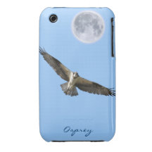 Flying Osprey (Fish Hawk) & Moon iPhone 3/3GS Case iPhone 3 Case-Mate Cases