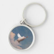 flying pig keychain