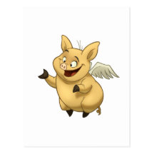 Flying Pig Postcard