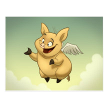 Flying Pig Postcard