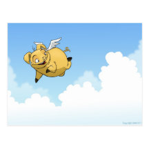 Flying Pig Postcard