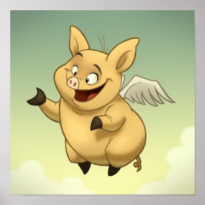 Flying Pig Poster by stlewis75