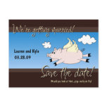 Flying Pig Save the Date PC Post Card