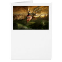 Flying Pig - Steampunk - The flying swine Greeting Cards