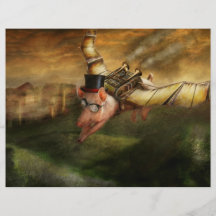 Flying Pig - Steampunk - The flying swine Custom Flyer