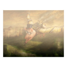 Flying Pig - Steampunk - The flying swine Customized Letterhead