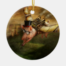 Flying Pig - Steampunk - The flying swine Ornament