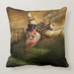 Flying Pig - Steampunk - The flying swine Pillows