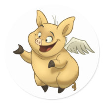 Flying Pig Stickers