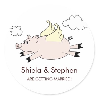Flying Pig Stickers / Cupcake Toppers by paisleyinparis