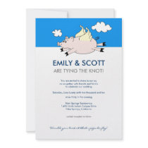 Flying Pig Wedding Invitation