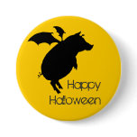 Flying piggy pinback buttons