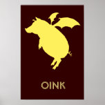 Flying piggy print